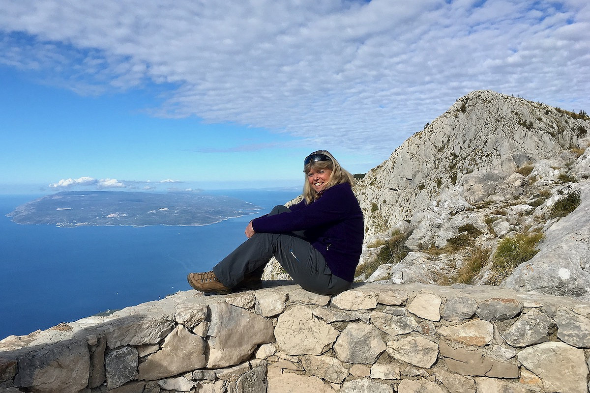 At the top of Mount Biokovo above Makarska in Croatia