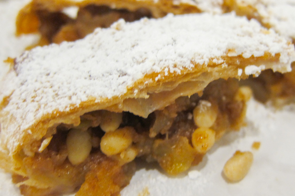 Apple strudel from Trentino in Italy