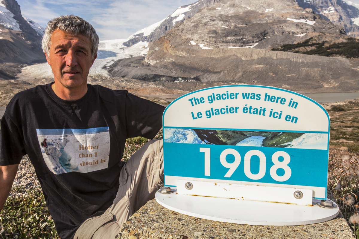 Ashley Cooper by a disappearing glacier