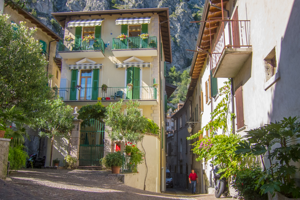 Back streets of Limone on Lake Garda, Italy