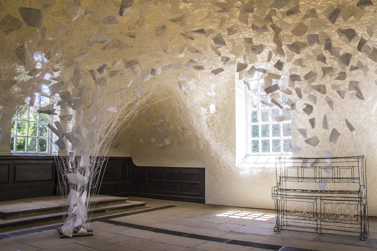 Chiharu Shiota  Beyond Time in the Chapel in the Yorkshire Sculpture Park, West Yorkshire, UK  0389
