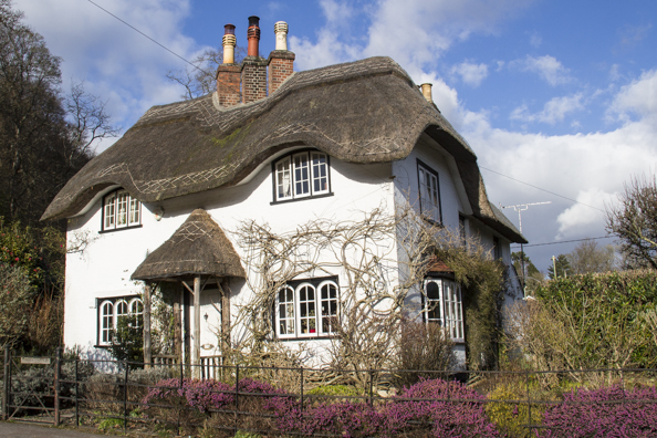 Cottage on Swan Green in Lyndhurst in the New Forest. England Cottage on Swan Green in Lyndhurst in the New Forest. England
