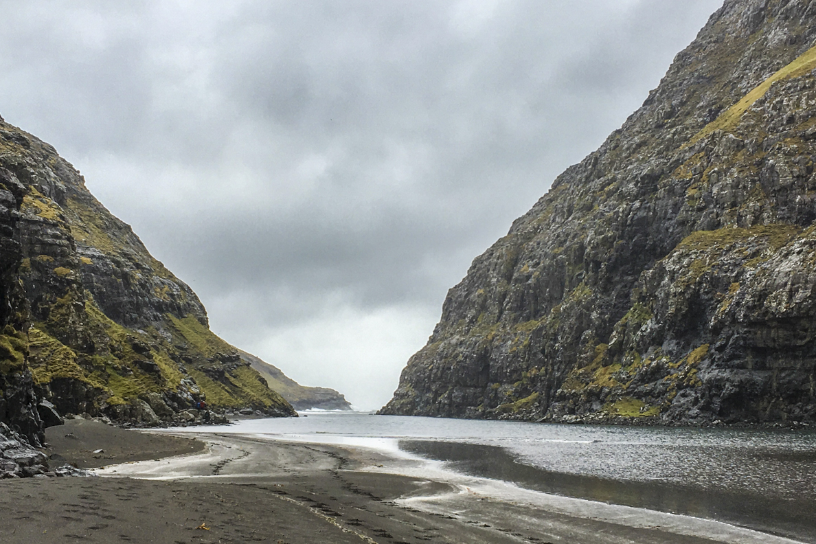 Fjord at Saksun on Streymoy island in the Faroe Islands 6383