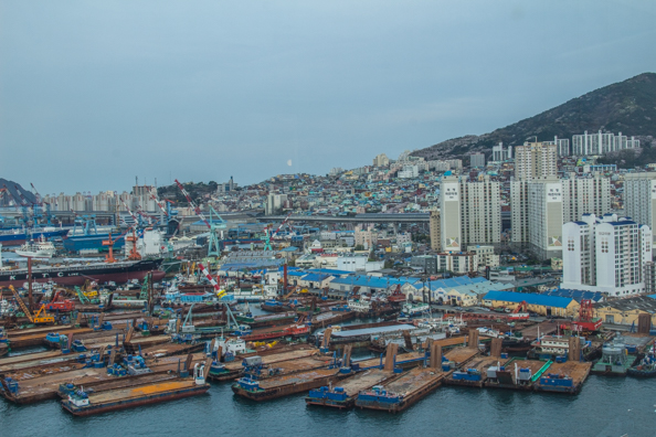 Harbour of Busan in South Korea