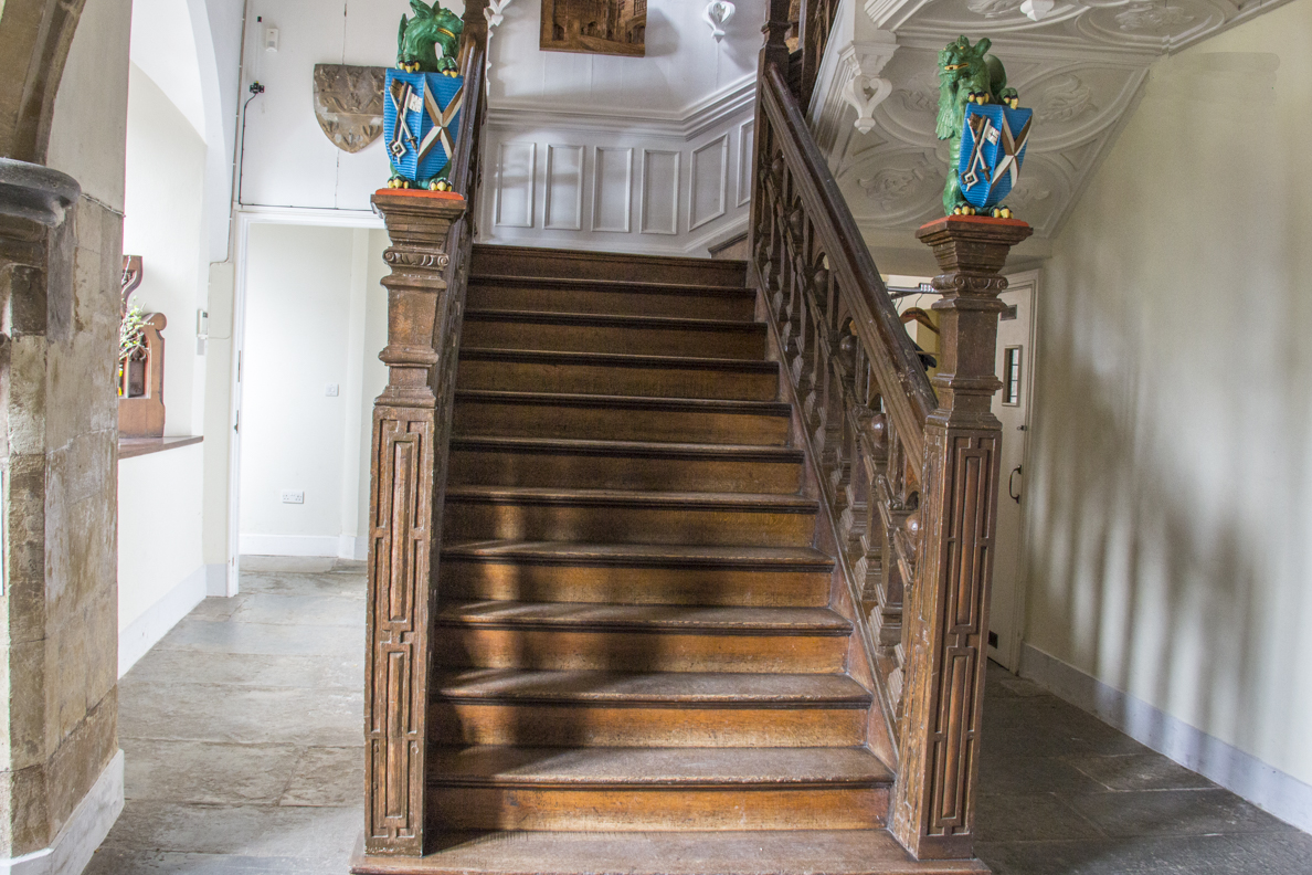 Jacobean staircase in the Biship's Palace in Wells, Somerset, England   20185315
