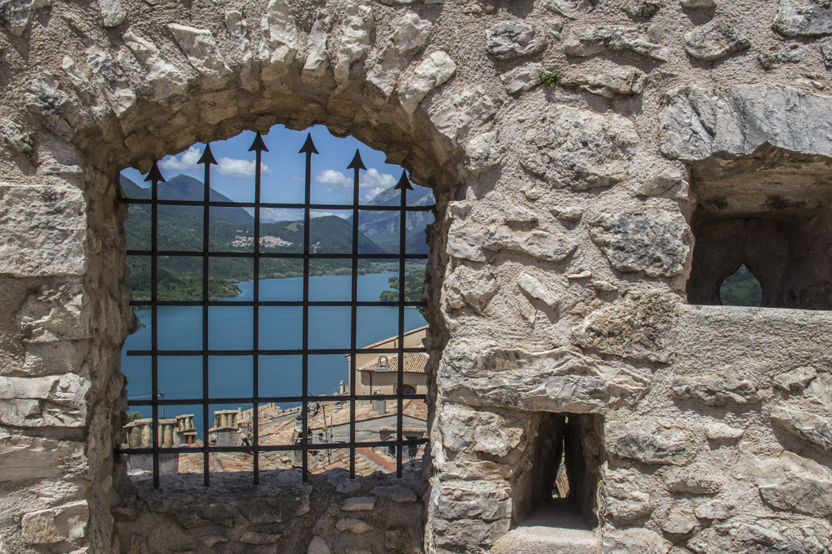 Lago Barrea from the castle in Barrea, Abruzzo in Italy 0132
