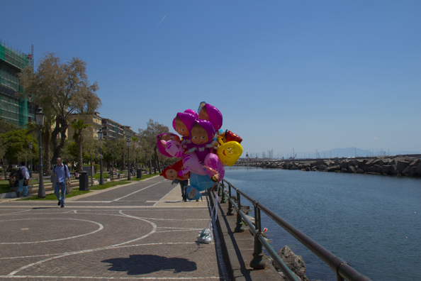 Lumgomare Trieste along the sea front in Salerno Italy