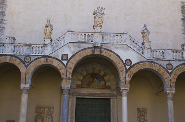 Main entrance to the cathedral of Saint Matthew in Salerno