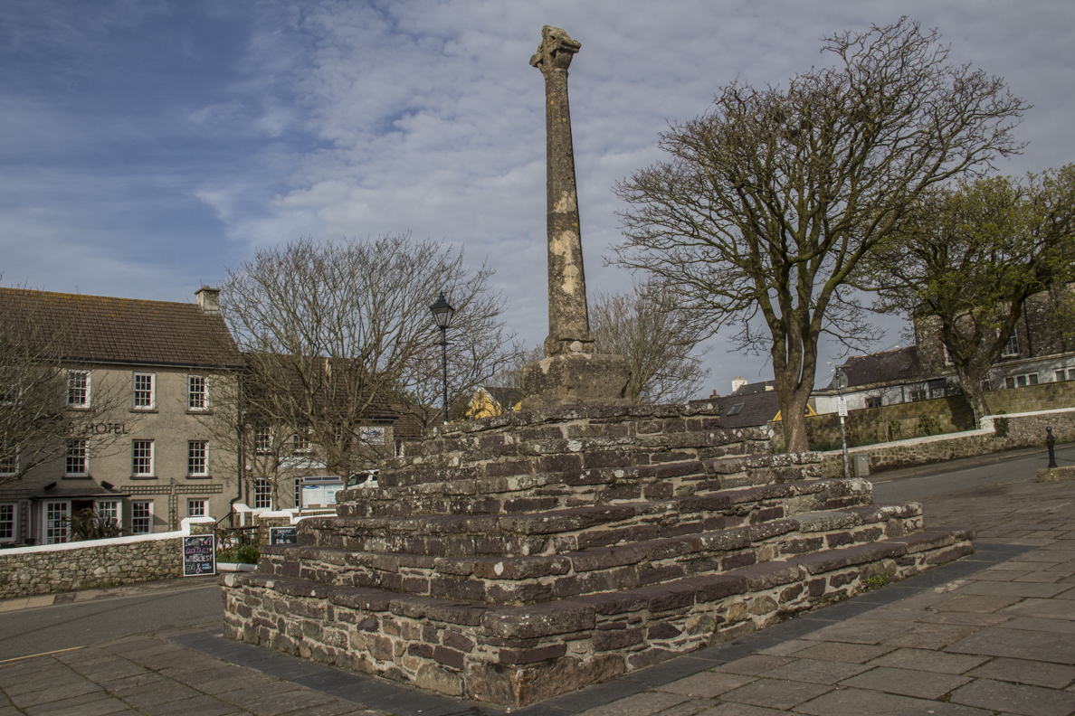 Market Cross in the centre of St David's, Pembrokeshire in Wales    5921