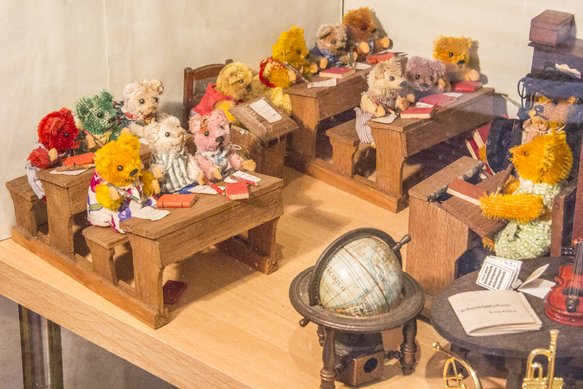 Miniature teddy bears at the Toy Museum in Newport, Pembrokeshire, Wales   8720