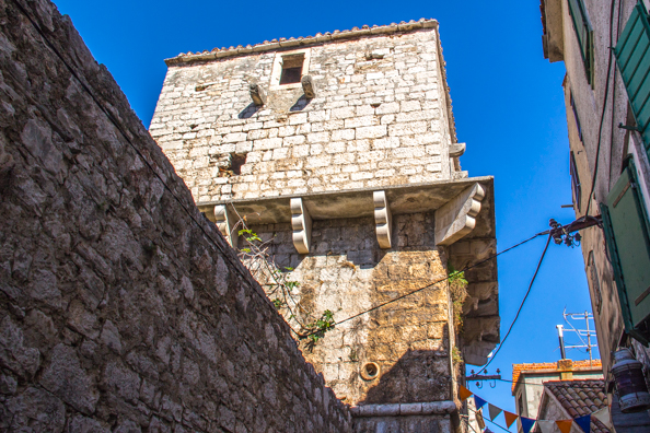 Čorić Tower in the old town of Vodice in Croatia