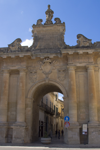 Porta Rudiae an entrance into the old town of  Lecce, Puglia