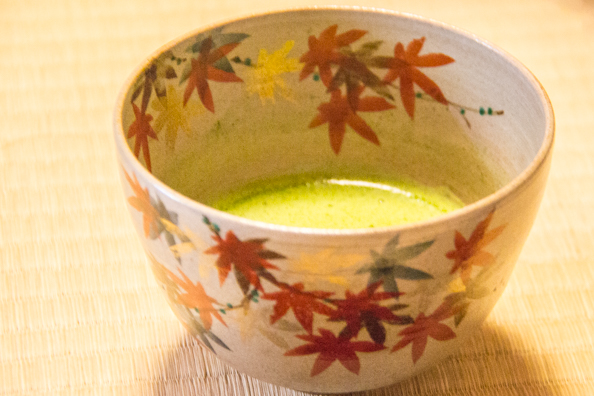 Real green tea at a tea ceremony in Uji, Japan
