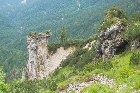 Rock formations on the Alpspitze, Garmisch-Partenkirchen in Bavaria