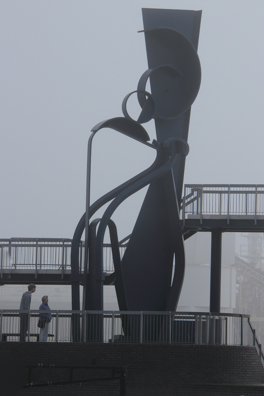 Sea Music sculpture by Anthony Caro on Poole Quay in Poole