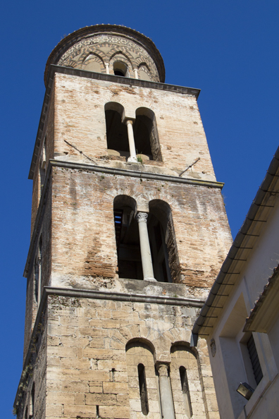 The bell tower of the cathedral in Salerno Italy