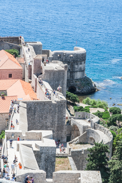 The city walls of Dubrovnik in Croatia