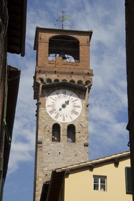 The Clock Tower in Lucca, Tuscany in Italy