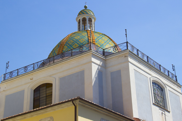 The cupola of the Chiesa della Santissima Annunziata in Salerno Italy