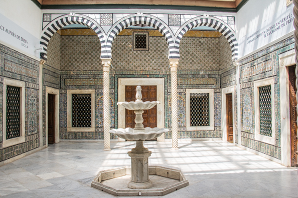 The Harem Courtyard in the Bardo Palace in Tunis, Tunisia