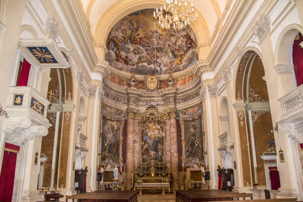 The interiour of the Church of Saint Ignatius in Dubrovnik, Croatia