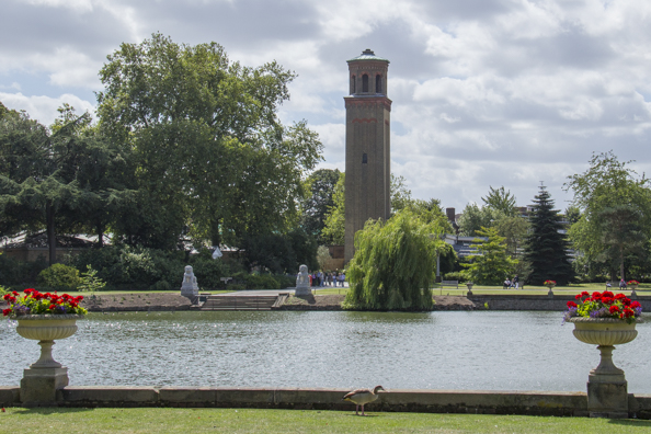 The Italianate campanile smoke stack at Kew Gardens in London
