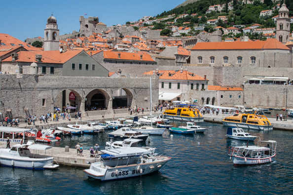 The old port of Dubrovnik in Croatia