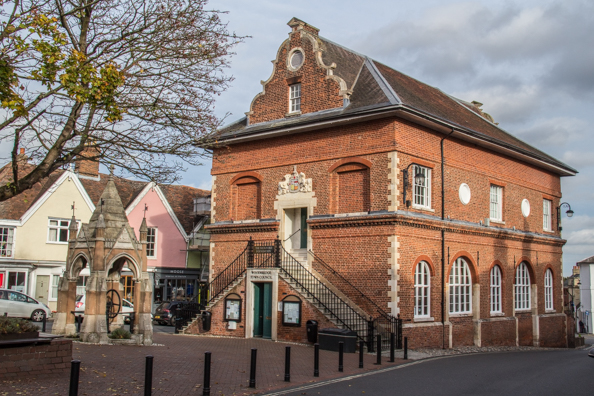 The old Shire Hall in Woodbridge, Suffolk, UK
