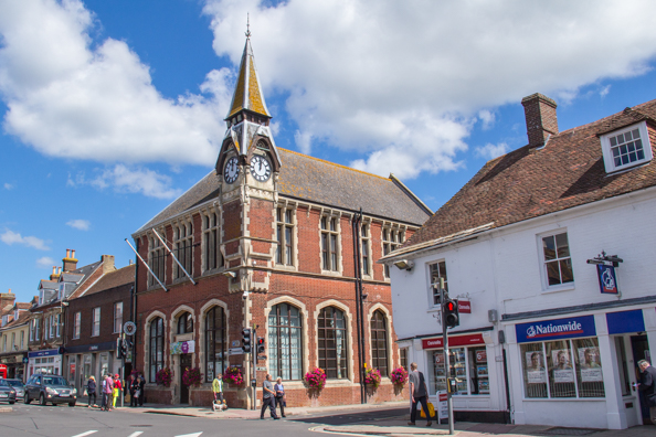The Town Hall and Corn Exchange in Wareham, Dorset, UK