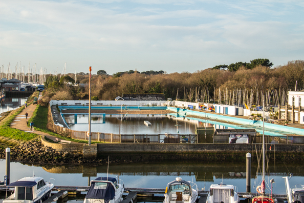 The Seawater Pool in Lymington, New Forest, Hampshire, UK