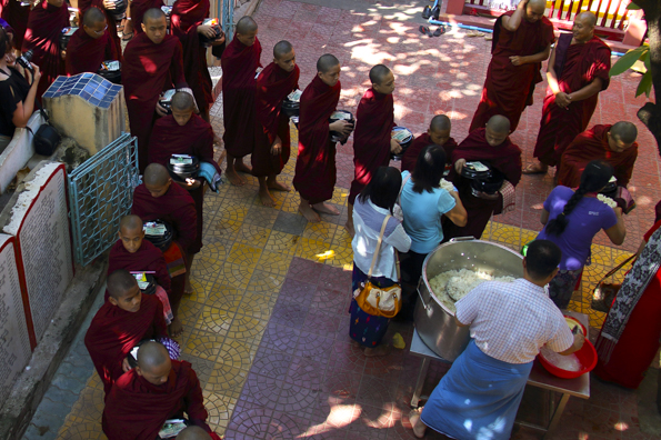 The wait is over at Mahagandayon Buddhist monastery in Myanmar