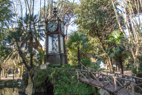 The Water Clock in Villa Borghese in Rome