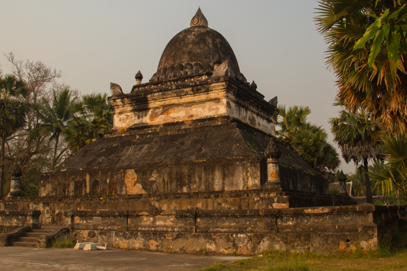The water melon stupa at Wat Wisounarth.in Luang Prabang, Laos