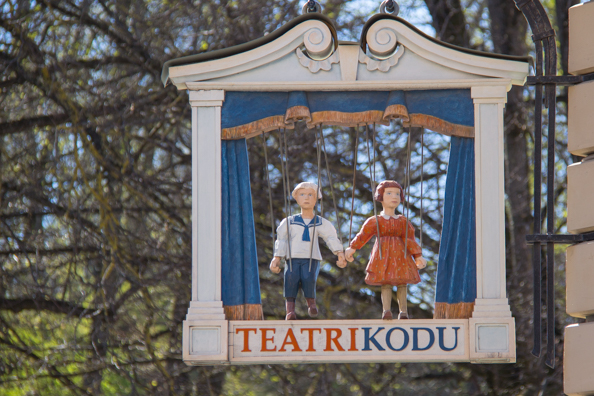 Theatre Kidu sign in Tartu, Estonia