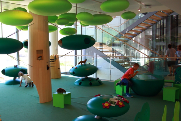 The play forest on the third floor of MUSE in Trento