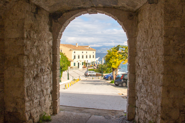 Through the Gate of Ayios Nikolaos in Corfu old town